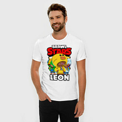 Футболка slim-fit BRAWL STARS LEON, цвет: белый — фото 2