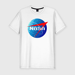 Футболка slim-fit NASA Pixel, цвет: белый