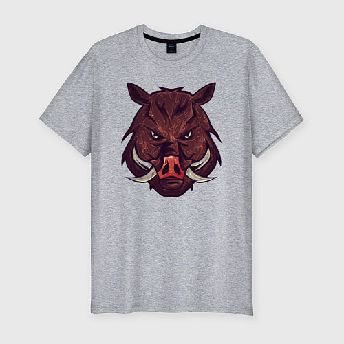 Мужская slim-футболка Metallized Wild Boar / Меланж – фото 1