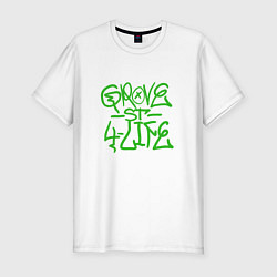 Футболка slim-fit Grove Street, цвет: белый