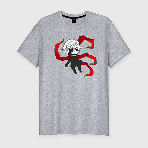 Мужская slim-футболка Токийский гуль / Меланж – фото 1