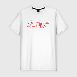 Футболка slim-fit LIL PEEP НА СПИНЕ, цвет: белый