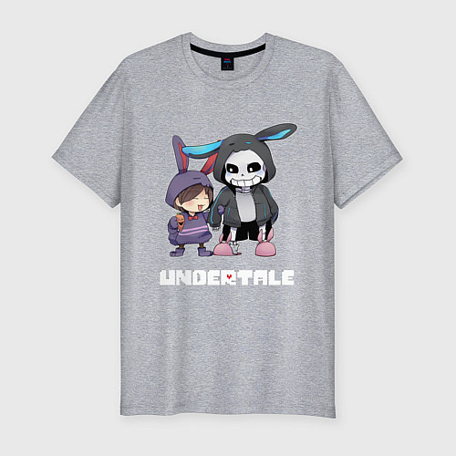 Мужская slim-футболка UNDERTALE / Меланж – фото 1