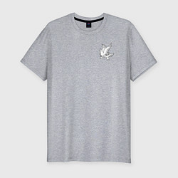 Футболка slim-fit LIL PEEP НА СПИНЕ, цвет: меланж