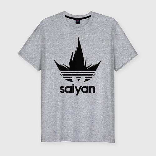 Мужская slim-футболка Saiyan / Меланж – фото 1