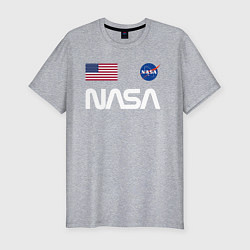 Футболка slim-fit NASA, цвет: меланж