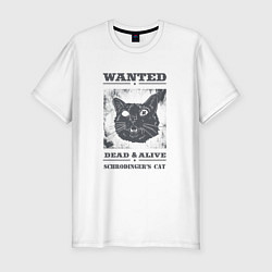 Футболка slim-fit Schrodinger's cat, цвет: белый