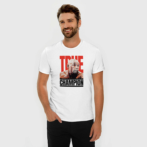 Мужская slim-футболка True Champion / Белый – фото 3