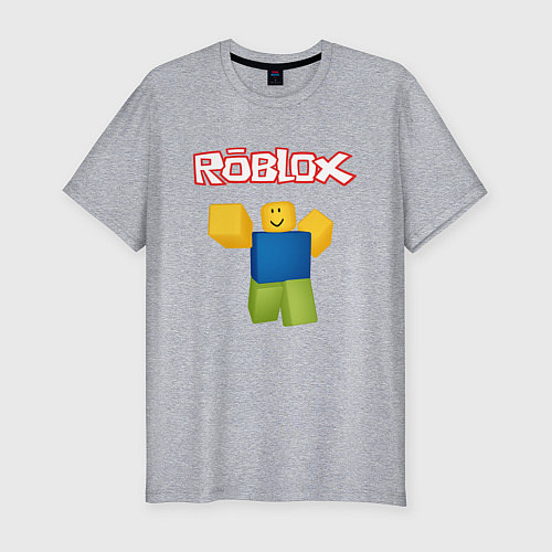 Мужская slim-футболка ROBLOX / Меланж – фото 1