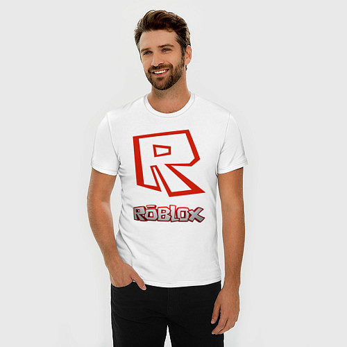 Мужская slim-футболка R / Белый – фото 3