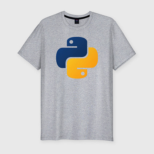 Мужская slim-футболка Python / Меланж – фото 1