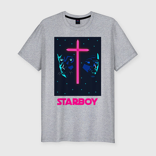 Мужская slim-футболка STARBOY / Меланж – фото 1