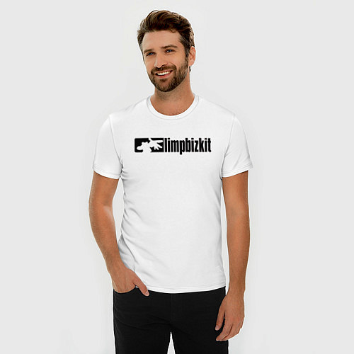 Мужская slim-футболка LIMP BIZKIT / Белый – фото 3