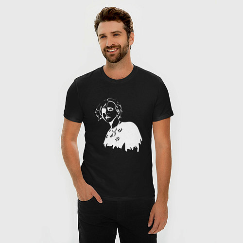 Мужская slim-футболка PYROKINESIS / Черный – фото 3