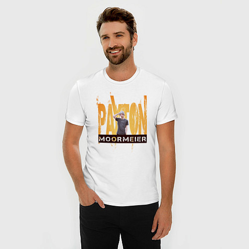 Мужская slim-футболка Payton Moormeier / Белый – фото 3