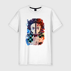 Футболка slim-fit KIMETSU NO YAIBA, цвет: белый