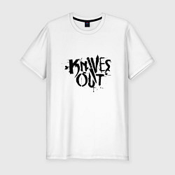 Футболка slim-fit Ножи, цвет: белый