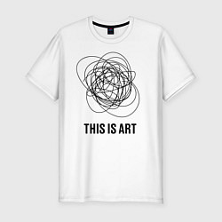 Футболка slim-fit This is art, цвет: белый