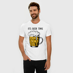 Футболка slim-fit It's beer time, цвет: белый — фото 2