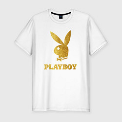 Футболка slim-fit PLAYBOY GOLD, цвет: белый