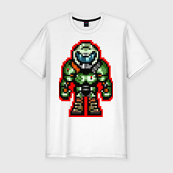 Футболка slim-fit DOOM Eternal 8bit, цвет: белый