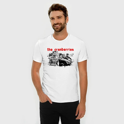 Мужская slim-футболка The Cranberries / Белый – фото 3