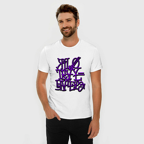 Мужская slim-футболка GTA Tag BALLAS / Белый – фото 3