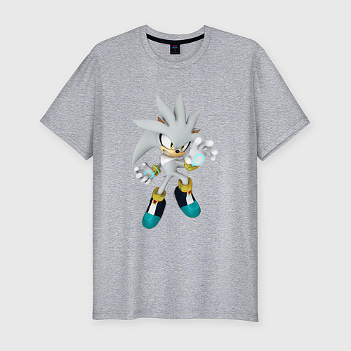 Мужская slim-футболка SONIC / Меланж – фото 1