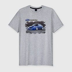 Футболка slim-fit SUBARU, цвет: меланж