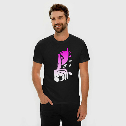 Мужская slim-футболка JOJOS BIZARRE ADVENTURE / Черный – фото 3
