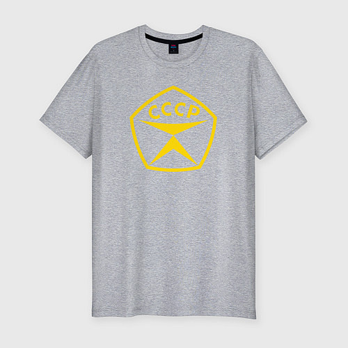 Мужская slim-футболка Atomic Heart: Качество СССР / Меланж – фото 1