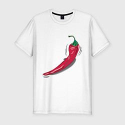 Футболка slim-fit Жгучий перчик, цвет: белый