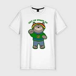Футболка slim-fit Jamaica Cat, цвет: белый