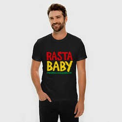 Футболка slim-fit Rasta baby, цвет: черный — фото 2