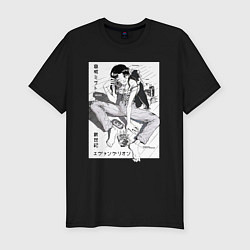 Футболка slim-fit Мисато Кацураги, цвет: черный
