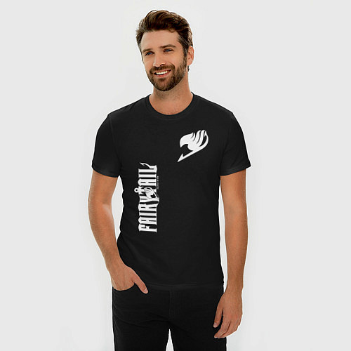 Мужская slim-футболка FAIRY TAIL / Черный – фото 3