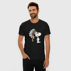 Футболка slim-fit Snoopy, цвет: черный — фото 2