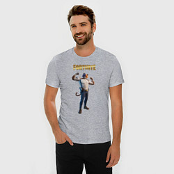 Футболка slim-fit Meowcles Fortnite 2, цвет: меланж — фото 2
