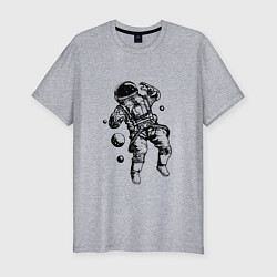 Футболка slim-fit КОСМОНАВТ Z, цвет: меланж