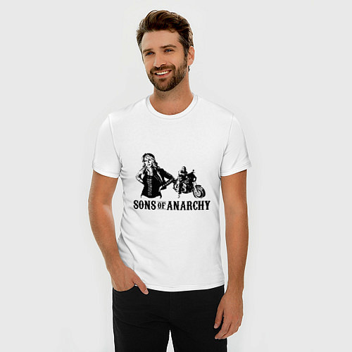 Мужская slim-футболка Джемма Морроу / Белый – фото 3