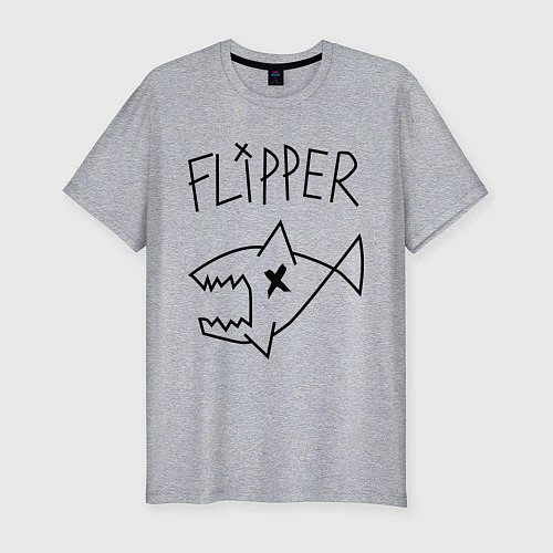 Мужская slim-футболка Nirvana Flipper / Меланж – фото 1