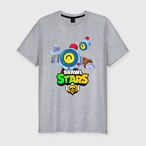 Мужская slim-футболка BRAWL STARS NANI / Меланж – фото 1