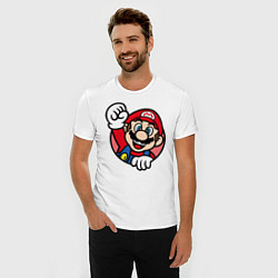 Футболка slim-fit Mario, цвет: белый — фото 2