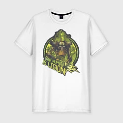 Футболка slim-fit Their number is legion, цвет: белый