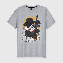 Футболка slim-fit Panda Gangster, цвет: меланж