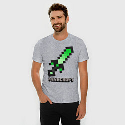 Футболка slim-fit МЕЧ MINECRAFT, цвет: меланж — фото 2