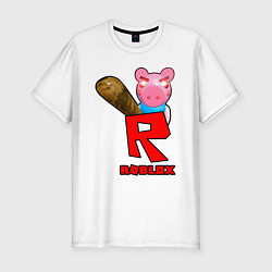 Футболка slim-fit ROBLOX: PIGGI, цвет: белый