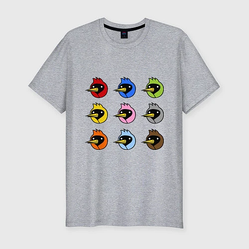 Мужская slim-футболка Омская птица / Меланж – фото 1