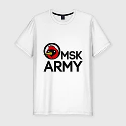 Футболка slim-fit Omsk army, цвет: белый