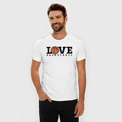 Футболка slim-fit Love Basketball, цвет: белый — фото 2